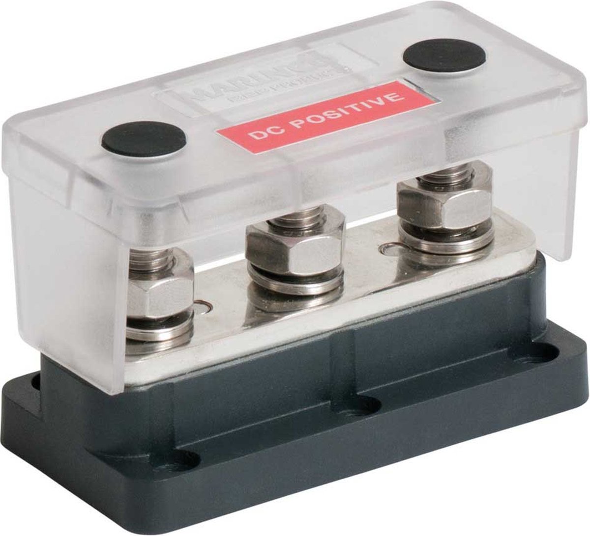 BEP Marine 3 Stud Heavy Duty Busbar + Cover -650A