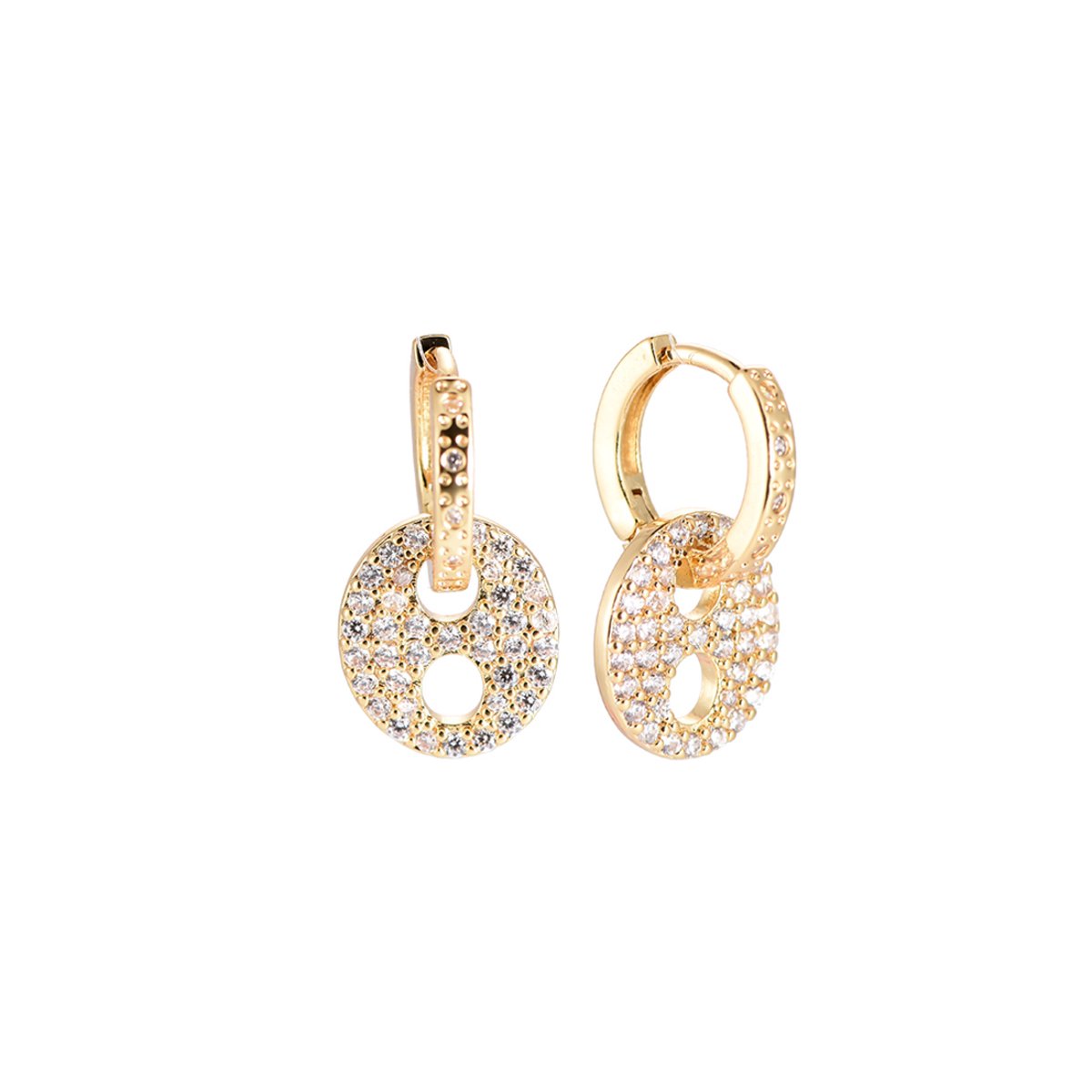 Dottilove- oorbellen- oorbellen dames- oorhangers-14k gold plated