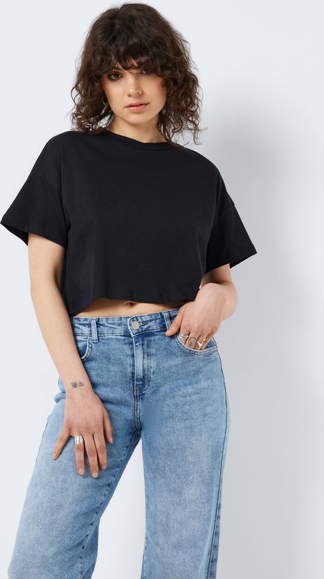NOISY MAY NMALENA S/ S O-NECK SEMICROP TOP FWD NOOS T-shirt Femme - Taille L