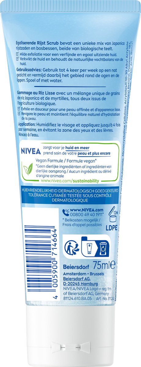 NIVEA Egaliserende Bio Rijst Face Scrub Gezicht thumbnail 2