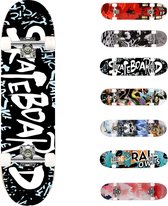 Skateboard complet pour débutant 80x20cm, 7 couches en érable, Double Kick Deck Concave, pour Enfants, adolescents , Adultes , Filles et Garçons