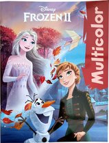 Disney Frozen 2 - Kleurboek - 32 pagina's met 17 kleurplaten en 17 gekleurde illustraties - Anna - Elsa - Olaf - Rood - Prinsessen - Verjaardag - kado - cadeau