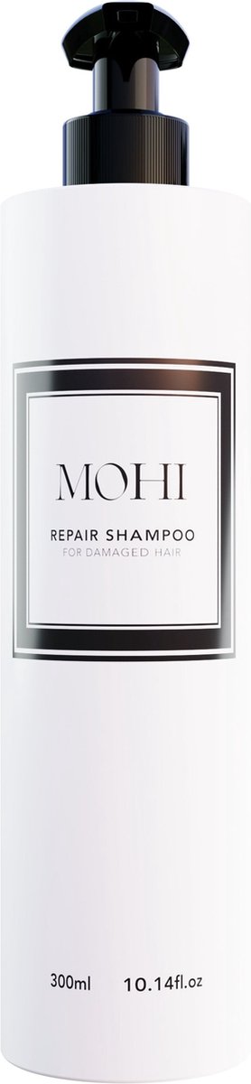MOHI Repair Shampoo 300ml - Alle Haarstructuren - Voedt, Reinigt, en Herstelt Beschadigd Haar - Met Arganolie, Keratine, en Eiwitten - Vrij van Parabenen en Sulfaten