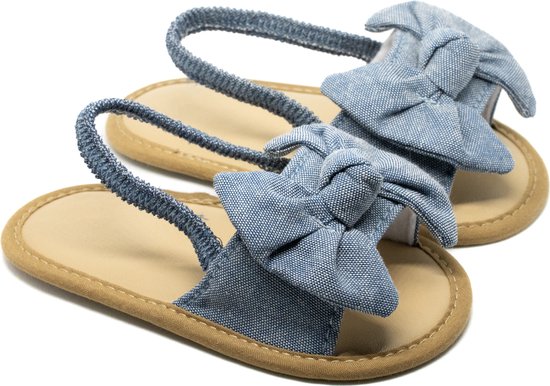 Siya Baby - sandalen - meisjes - blauw/spijker - strik - maat 19