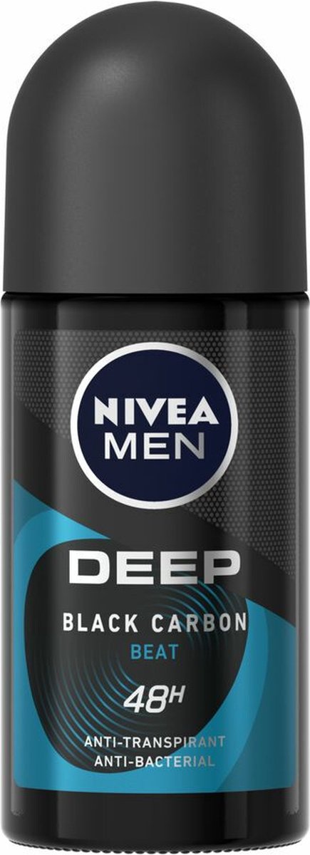 NIVEA Men Deodorant Roller Deep Beat - 3 x 50 ml - Voordeelverpakking