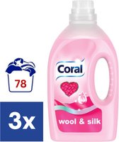 Lessive Liquide Coral Wool & Silk (Pack économique) - 3 x 1,25 l