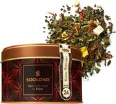Soolong - 24 - Boîte de 100g - Mélange de thé Witte - Super Premium - Thee en vrac - Malawi - Enjoy - Mango - Mûres - Tournesol - Exclusif - Design - Durable - Cadeau - Cadeau - Cadeau d'affaires - Cadeau - Pasen - Fête des mères