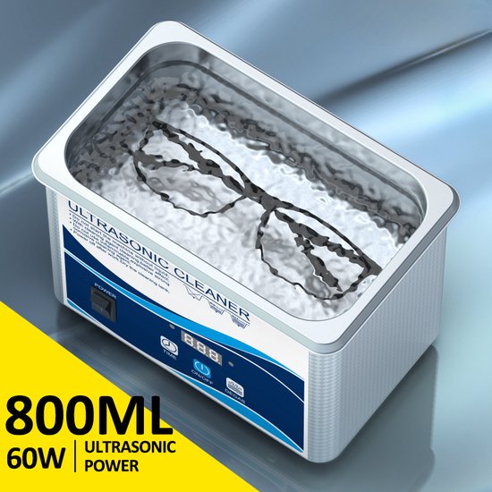 Blaupunkt Nettoyeur à ultrasons, minuterie 750 ml, 40 W, 40 kHz, blanc,  nettoyage de bijoux, lunettes. 