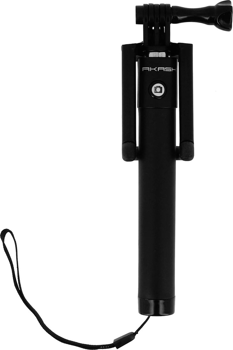 Uitschuifbare Telescopische Selfie Stick 18 tot 80cm + Akashi Bluetooth Trigger