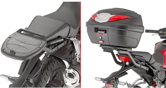 GIVI E370 Monolock Topkoffer fumé reflectoren, zwarte cover