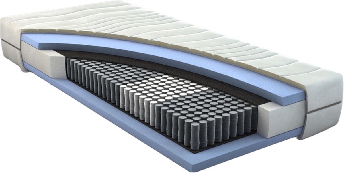 dreambedden Matras Subliem - 130x190 - HR50 Koudschuim - ca. 21cm dik - Anti Allergisch wit
