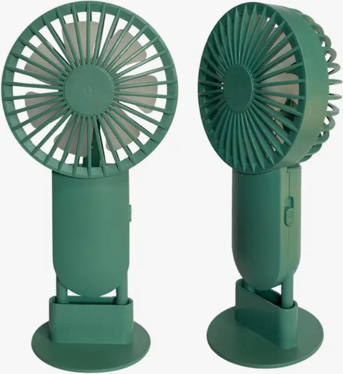 Mini ventilator- hand ventilator - krachtig - oplaadbaar - USB - groen - gadget