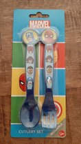Vork en lepel - kinderbestek - plastic bestek herbruikbaar - superhelden