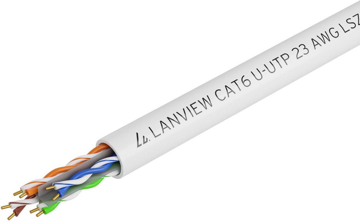 Lanview LVN122114 netwerkkabel Wit 305 m Cat6 U/UTP (UTP)