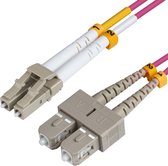 Microconnect FIB422001P Glasvezel kabel 1 m OM4 LC/PC SC/PC Violet