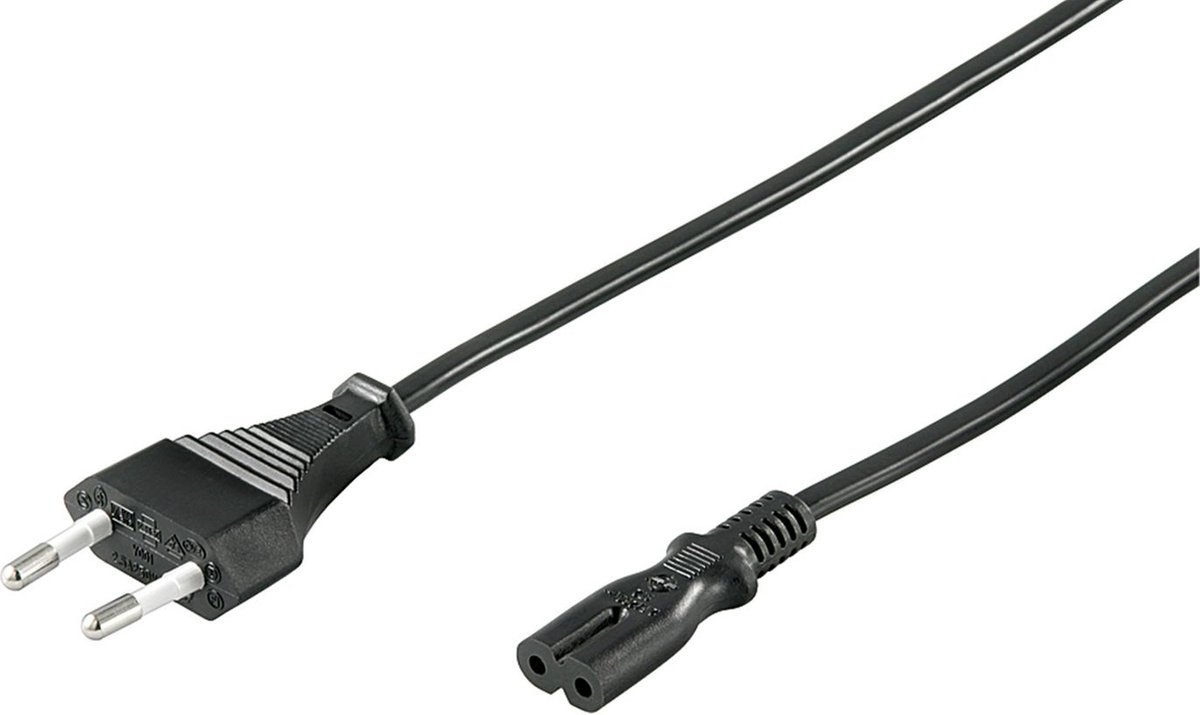 Microconnect PE030705 electriciteitssnoer Zwart 0,5 m CEE7/16 C7 stekker