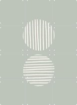 IXXI Striped Circles - Wanddecoratie - Grafisch Ontwerp - 60 x 80 cm