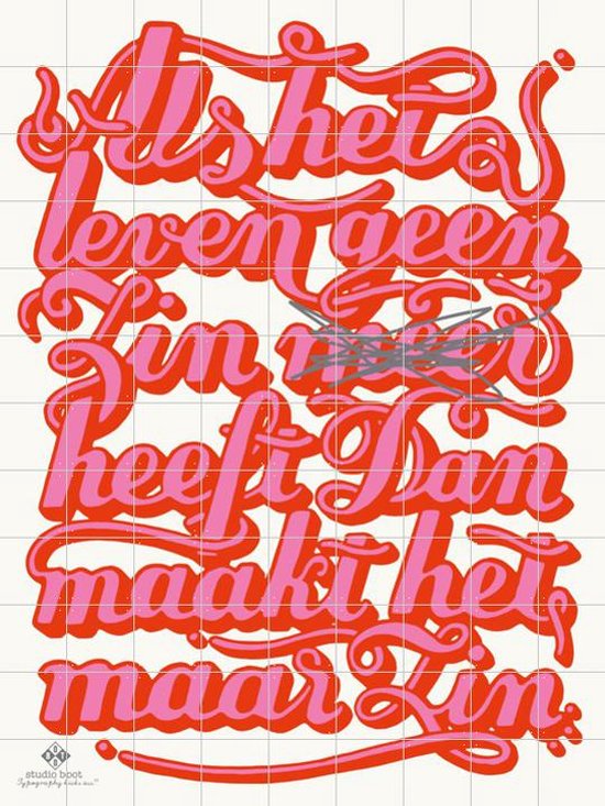 IXXI Studio Boot - Als het leven geen zin meer heeft - Wanddecoratie - Typografie en quotes - 180 x 240 cm