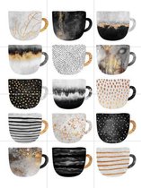 IXXI Pretty Coffee Cups - Wanddecoratie - 80 x 60 cm