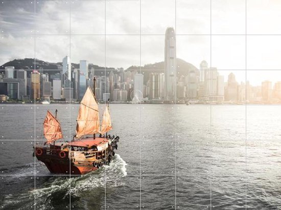 IXXI Hong Kong Dukling Boat - Wanddecoratie - Landen - 160 x 120 cm