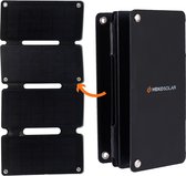 HEKO Solar® Solar Panel Unfold 15 - Opvouwbaar - Draagbaar Zonnepaneel - 15W - Werkt Met Powerbank - Noodpakket - Solar Panel Op Zonne-energie - Outdoor - Geschikt voor Samsung S21/S22/S23/S24 - Geschikt voor Iphone 12/13/14/15