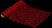 Atmosphera tafelloper - rood pailletten stof - 28 x 300 cm