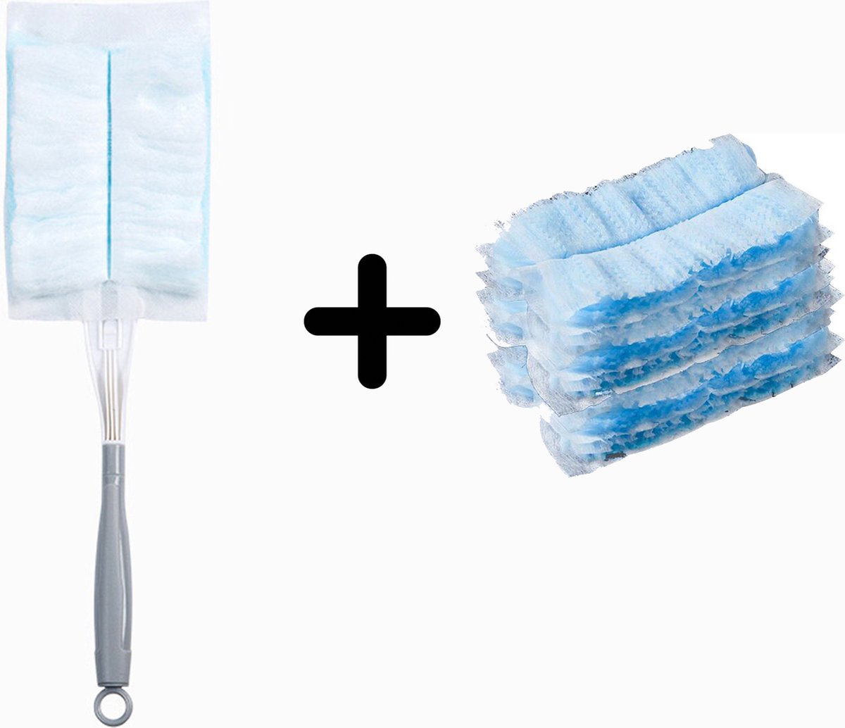 MAUB Magic Duster starterskit handvat en Refill 20 navullingen Geschikt Voor Swiffer Duster Handvat voor swiffer navullingen met handvat Plumeau