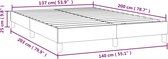 vidaXL - Bedframe - fluweel - donkerblauw - 140x200 - cm