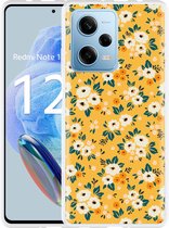 Cazy Hoesje geschikt voor Xiaomi Redmi Note 12 Pro 5G Vintage Bloemenprint