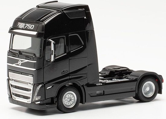 Herpa schaalmodel Volvo vrachtwagen FH 16 Gl. XL Ex., zwart schaal 1:87 lengte 7cm