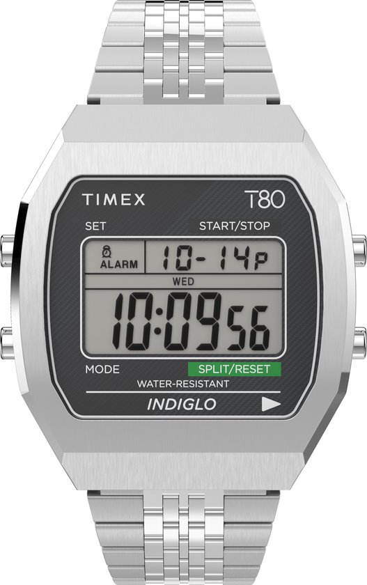 Timex T80 TW2V74200 Horloge - Staal - Zilverkleurig - Ø 40 mm