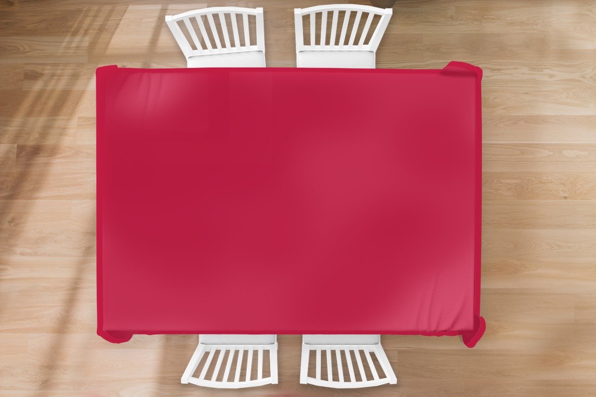 Tafelkleed - Tafellaken - 220x150 cm - Rood - Effen kleur - Binnen en Buiten