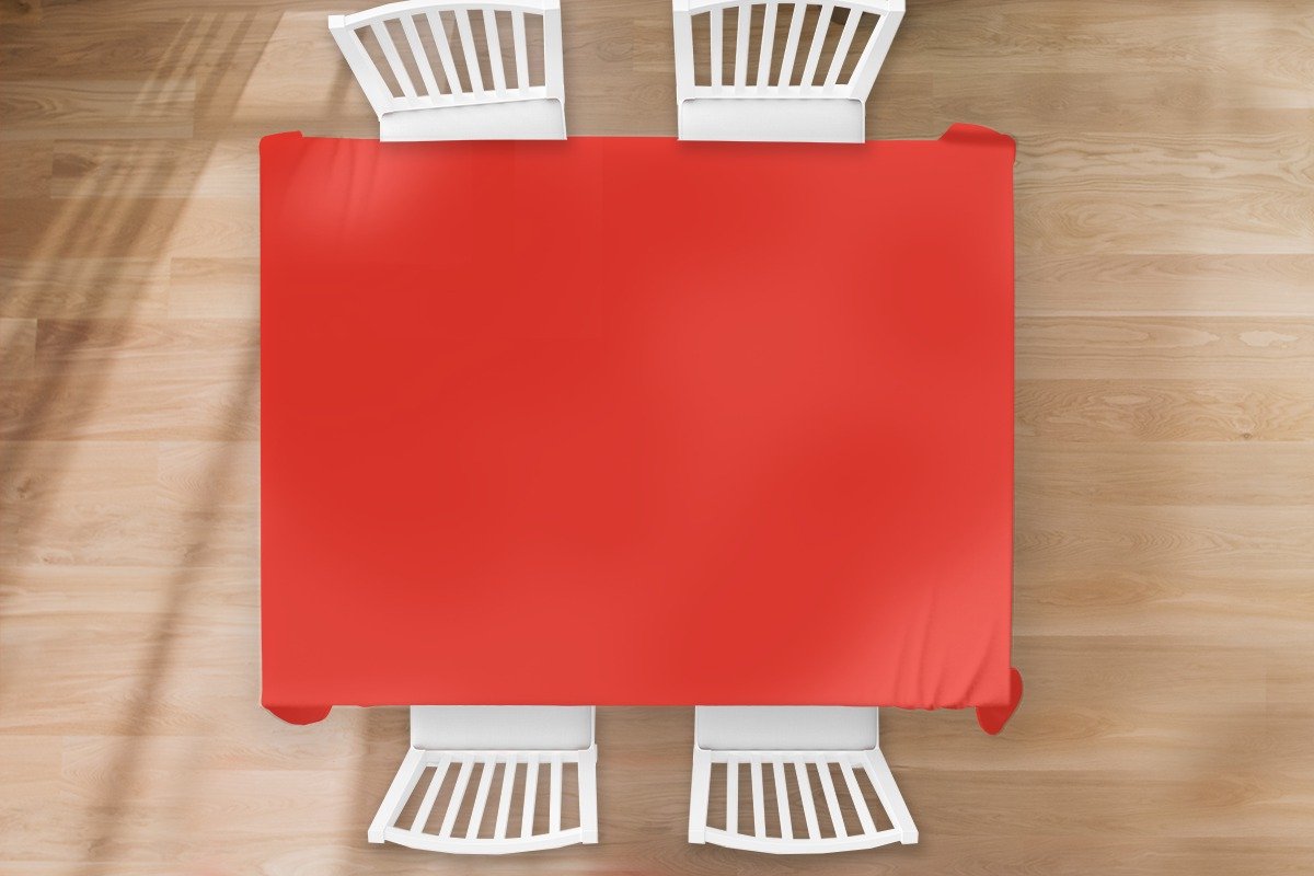 Tafelkleed - Tafellaken - 200x150 cm - Rood - Kleur - Effen - Binnen en Buiten