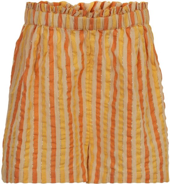 Minymo zomerse meisjesshort geel, oranje, goud maat 110