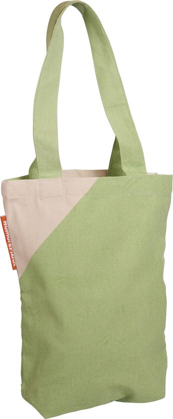Tote Bag met binnenvak - Mint - Duurzaam - Gemaakt van gerecycled bedlinnen - Moederdag Cadeau (op=op)