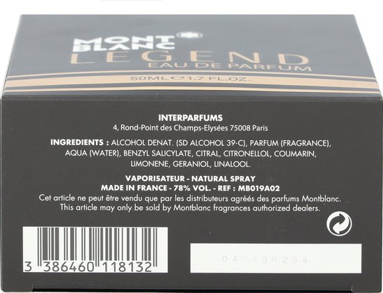 Mont Blanc Legend pour Homme Eau de Parfum Spray 50 ml