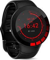 E3 Fitness Sport Smartwatch Noir - 46mm - Écran Tactile Complet - Montre Sport - IP68 50M Étanche - Fitness Tracker - Fréquence Cardiaque - Podomètre - Calories - Avec Application Incluse