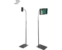 3 Herro's Universeel Tablet Houder-E Tablet houder-smartphone Statief-Tablet Houder-Telefoonhouder - Tablet Standaard Statief - Stevig Statief - Houder met Klem voor Bed/Bank/Horeca/School - Vloerstandaard - Statief - Incl. Ipad Houder&Telefoonhouder