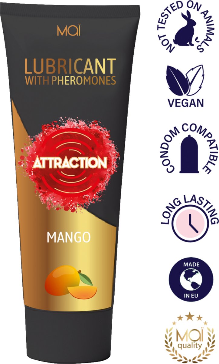 Goedkoopste Moi Attraction Mango - Glijmiddel - Met Feromonen - Smaak Mango - 100ml