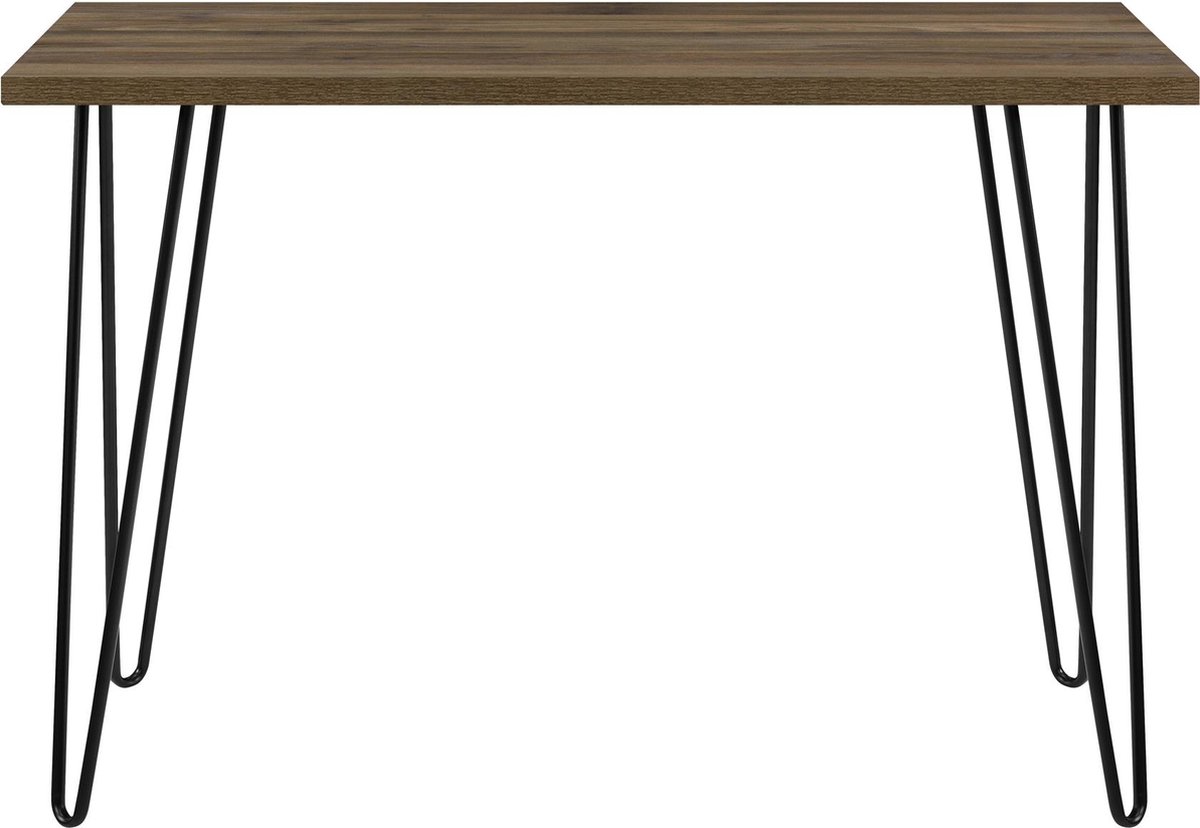 Owen-Bureau - Walnootlook/Zwart Metaal