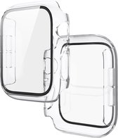 iWatch Case - Transparant - Geschikt voor 40mm Apple Watch - HD High Sensitivity Screen Protector met TPU All Around Anti-Fall Bumper Beschermhoes Cover - Compatibel met Apple Watch 4/5/6/SE 40mm