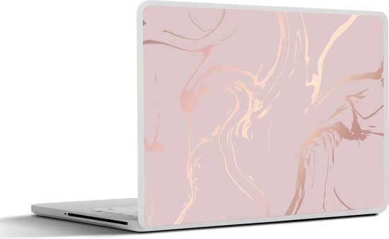 Foto: Laptop sticker 15 6 inch marmer ros goud lijn 36x27 5cm laptopstickers laptop skin cover