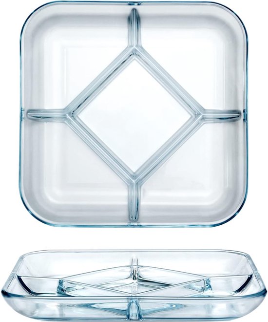 Porseleinen Bord Met 3 Vakken – Portiecontrole Bord Voor Salade, Vlees, Pasta – Geschikt Voor Dieet, Kinderen En Elke Maaltijd, Magnetron & Vaatwasserbestendig