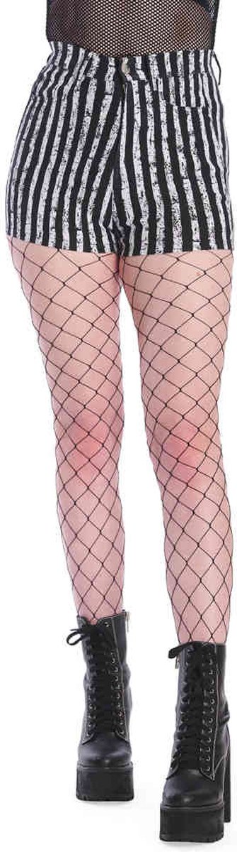 Banned - Distressed Waves Korte broek - S - Zwart/Wit