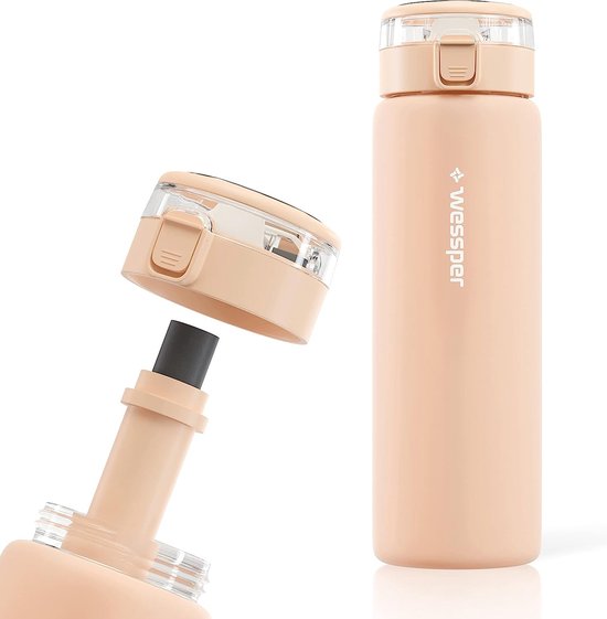 Gourde Filtrante Wessper 500 Ml En Tritan - Filtre Actitex Disc Contre Chlore - Compteur De Remplacement - Sans BPA - Étanche
