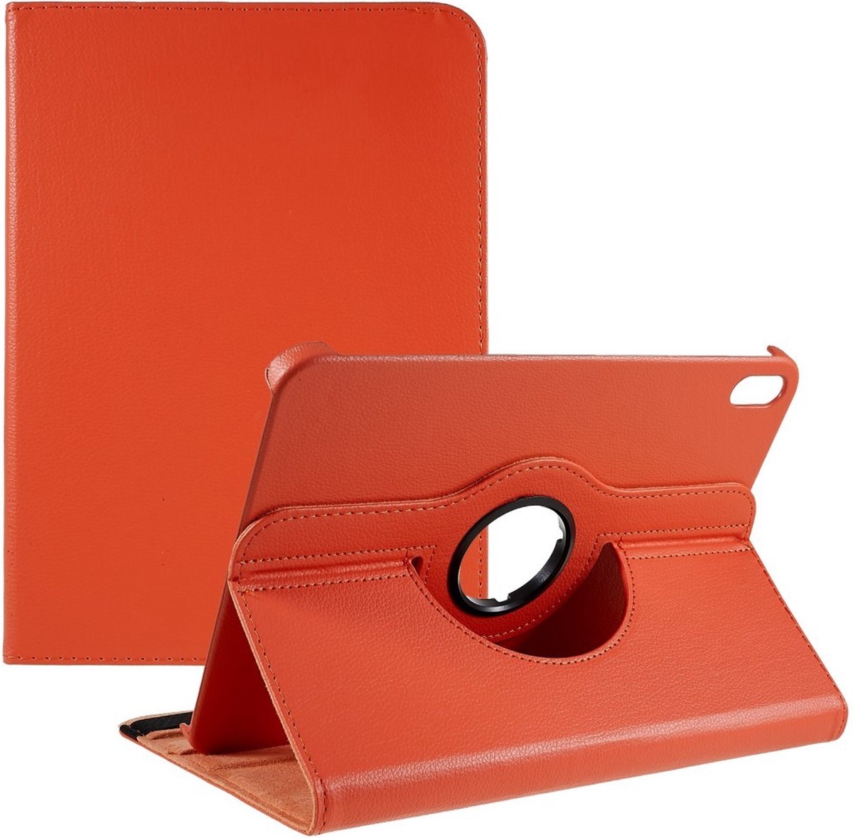 Tablethoes geschikt voor iPad (2025) / iPad 10.9 (2022) Hoesje - 360° Rotating Book Case - Oranje