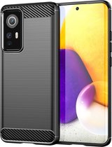 Coque Arrière en TPU Brossé Armor - Coque Xiaomi 12 / 12X - Zwart