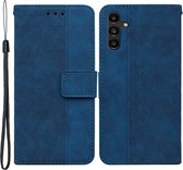 Coverup Geometric Book Case - Geschikt voor Samsung Galaxy A13 5G / A04s Hoesje - Blauw