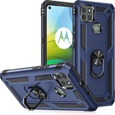Étui Power Motorola Moto G9 - Béquille à Ring - Blauw