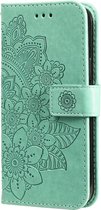 Coverup Mandala Bloemen Book Case - Geschikt voor Motorola Moto G60s Hoesje - Groen